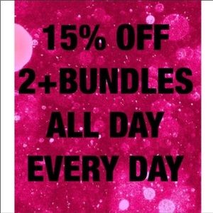 15% off of bundles of 2 or more items!